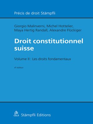 cover image of Droit constitutionnel suisse